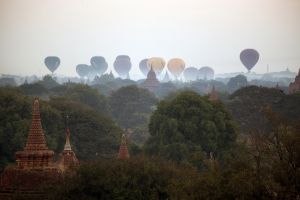 Hot Air Balloons Over Bagan 